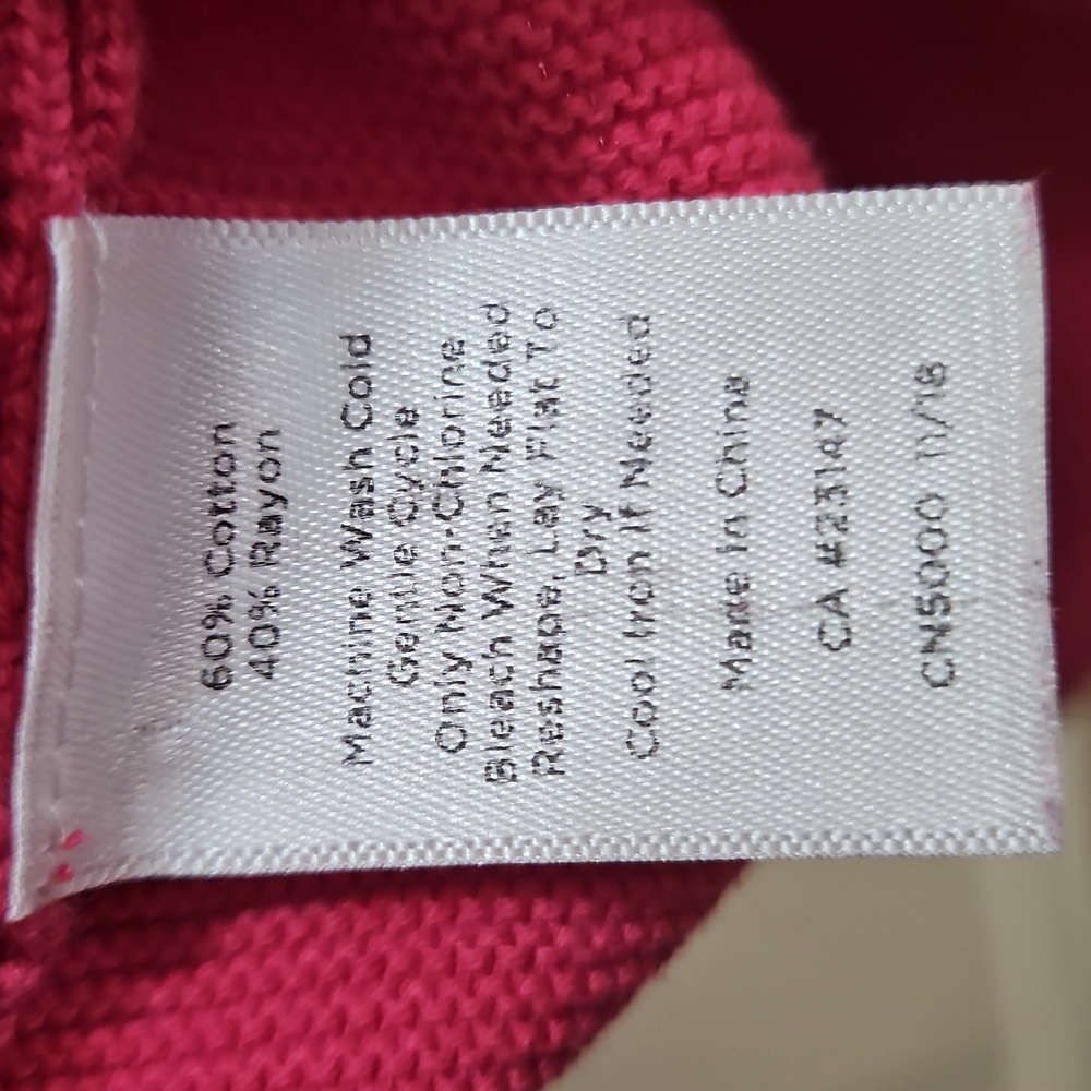 Talbots Pink Textured Knit Top With Button Detail Left Sleeve Sz 2X - Picture 6 of 7